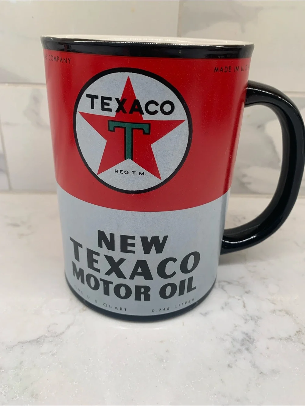 Texaco Motor Oil Large 3 Cups Coffee Mug